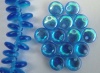 Lentil 1 Hole 6mm Blue Sapphire AB 30050-28701 Czech Glass Bead x 50